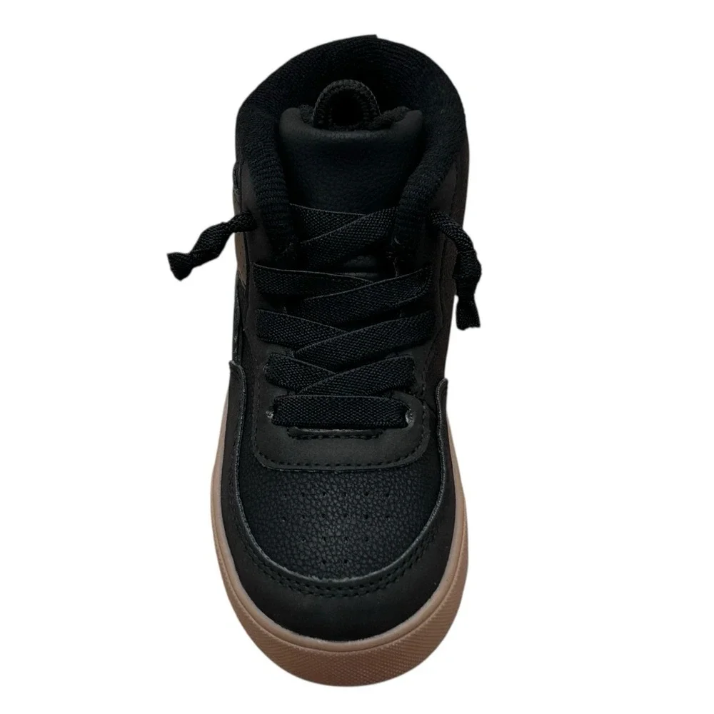 OshKosh‎ B'gosh Munir Toddler Boys Slip-on High Top Sneakers Size 10 Black-Tan